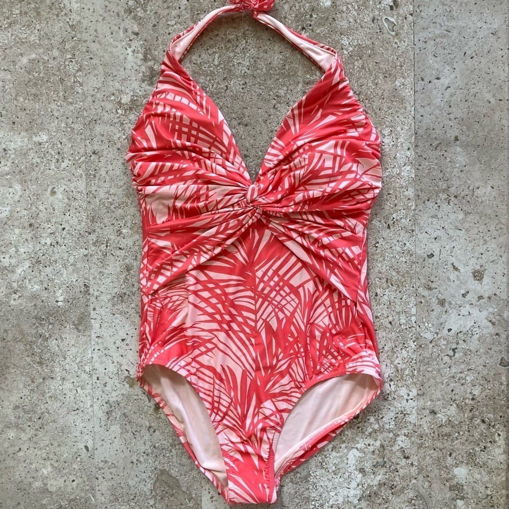 NWT Melissa Odabash Coral Palm Halterneck 1 Piece Swimsuit (8) - Picture 2 of 8